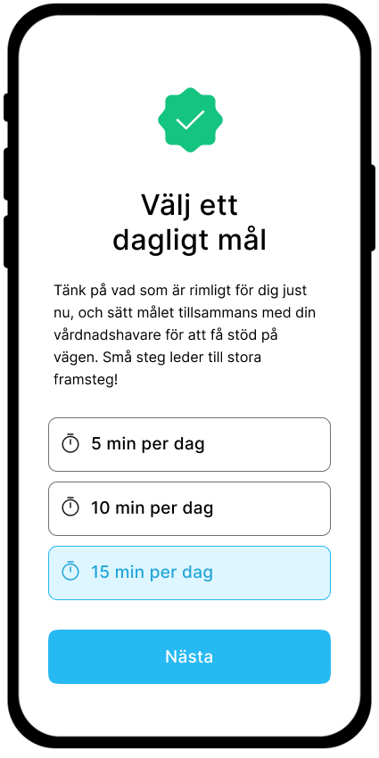 Skärmbild från Read Buddy – läsmål